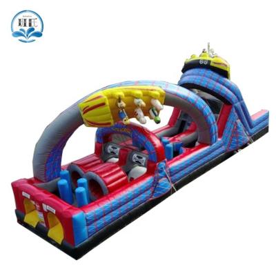 China 0.55mm PVC Inflatable Roller Coaster Explosion Playground Waterproof Commercial Sports Games Obstacle Course For Kids for sale