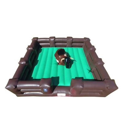 China Games Wholesale Customized Interactive Rodeo Sports Bull Square Inflatable Mechanical Mattress for sale