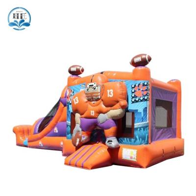 China Waterproof 2020 New Banshi Rugby Player Combo Bouncy Kids Jumping House Inflatable Bouncer Commercial for sale