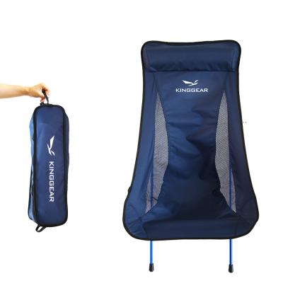 China New Arrival Modern Ultralight Highback Folding Pinique Camp Chair Blue Folding Camping Chair for sale