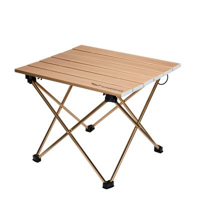 China Modern Aluminum Camping Table Folding Ultralight Compact Aluminum Roll Up Foldable Camping Table for sale