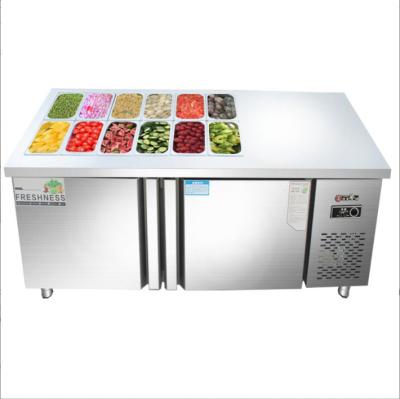 China Restaurant Canteen Hotel Food Store Factory Direct Sale Salad Bar Refrigerator Fruit Salad Refrigerated Display Cabinet for sale