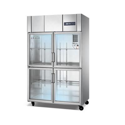 China Commercial Cooler Single-temperature Display Price Refrigeration Equipment Refrigeration Equipment Top-Freezer 4-Door Refrigerators Vegetable Fridge for sale