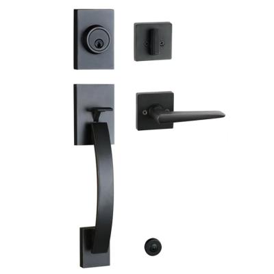 China Modern Design Front Door Grip Handle Lock Zinc Alloy Wood/Iron American Hot Sale Heavy Duty Security Door for sale