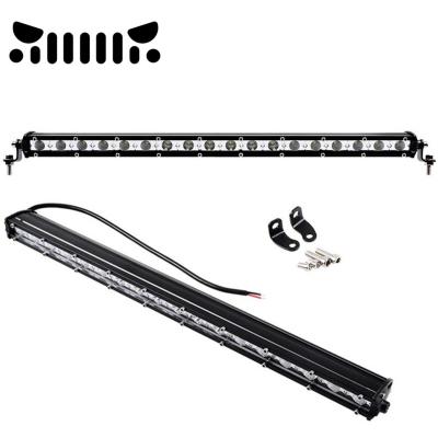 China Aluminum Spot Projector Combination Light 18LED 54W Small 19 Inch Single Row Car LED Strip Light for sale