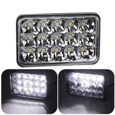 China Good quality good product feedback 5 inch 45W led headlamp price 5 inch square led headlamp for sale