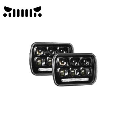 China 2021 Newest DRL Offroad Daymaker Led Lights Adjust Rectangular 6x7