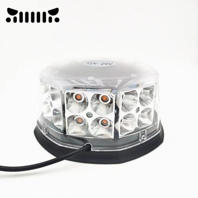 China Plastic Amber White 12-24V Emergency Police Flasher Warning Beacon Led Light High Brightness For Truck for sale