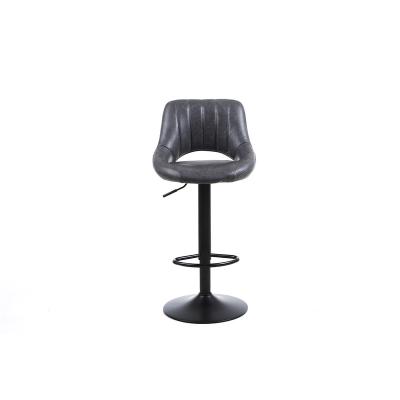 China Modern Custom Made Swivel Adjustable Low Back PU Bar Stool for sale