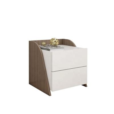 China Modern White Home Furniture Bedside Table Drawer Storage Nightstand Luxury Side Table for sale