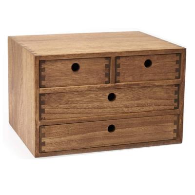 China Wholesale Wooden TV Box Storage Bins Folder Stored Universal Desktop Box With Drawers for sale