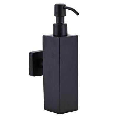 China Metal Square / Round Shape Matt Black Wall Mounted And Table Standing SS304 Stainless Steel Hand Liquid Soap Dispensers for sale