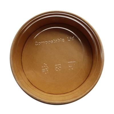 China Biodegradable Disposable Pla Salad Bowl with Lid Made from Sugarcane Food-grade Paper for sale