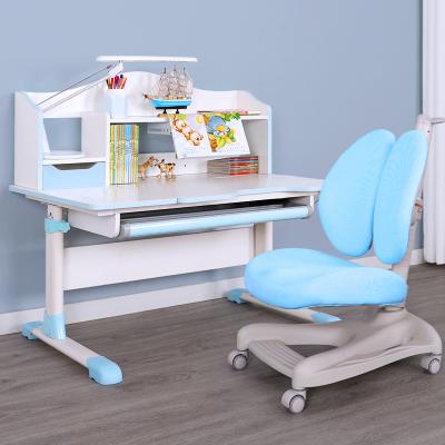 China Easy Assembly Children Study Table Chair Woody Prevent Myopia Comfortable Multifunctional Reading Desk for sale