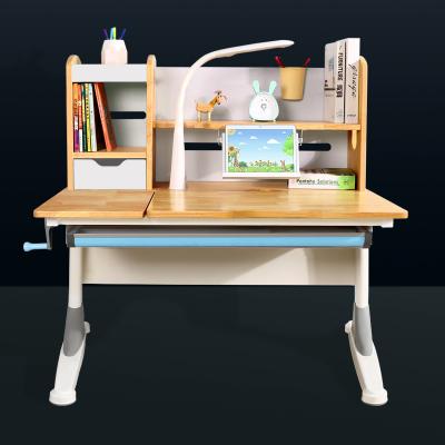 China Eco-friendly reading and solid wood children's desk, comfortable children's table and chair 3-18 years old for sale