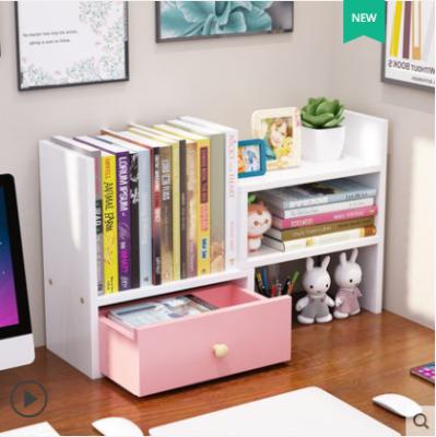 China (Size)Mini Wooden Bookshelf Simple Bookcase Adjustable On Desk With Best Price for sale