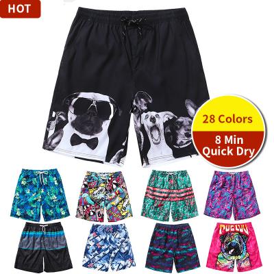 China Pocket Breathable Loose Drawstring Polyester Sports Casual Summer Printed Beach Abbreviations Men for sale