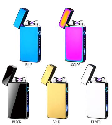 China Wholesale Custom Logo A Metal USB Rechargeable Electric Cigarette Arc Plasma Lighter for sale