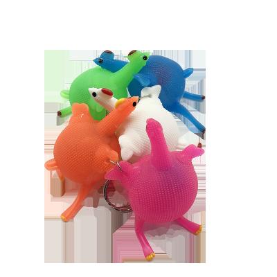 China Educations KD Toys R-158 TPR Chicken Soft Head Chain Compression Stress Release Toys for sale