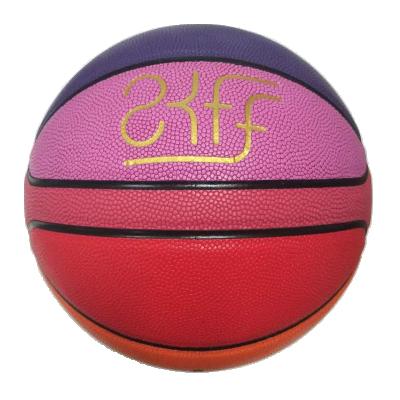 China Custom moisture absorbing ball globe Starbury Smileboy leather basketball kids coloful pu leather bulk wholesale for sale