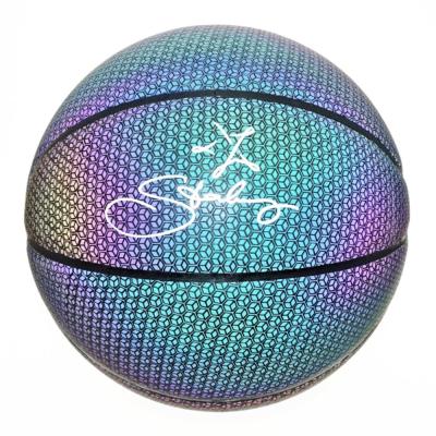 China Freestyle Street Ball Starbury Smileboy Globe Ball Glow In The Dark Reflective Basketball for sale