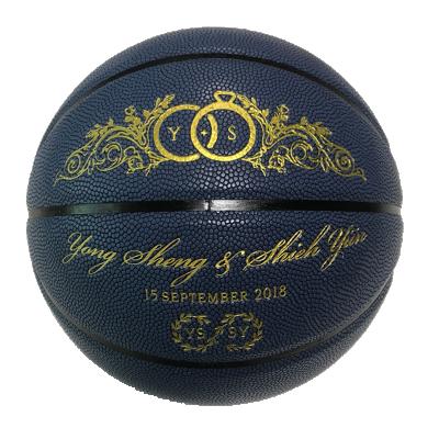 China Basketball Training and Practice Custom Logos Custom Basketball Ball Navy Blue Moisture Basketball Ball Official Size 7 for sale