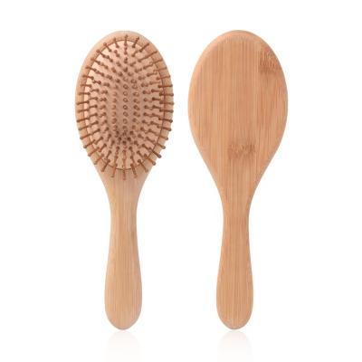 China 100% Factory Wholesale Natural Material Curly Detangle Hair Brush Pad Bamboo Hair Brush Pad With Logo Printing for sale