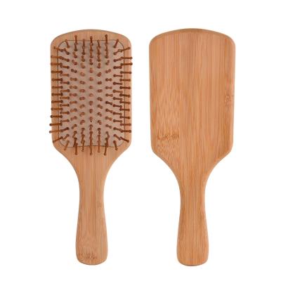 China Custom Logo Bamboo Scalp Massage Natural Box Color Brush Paddle Eco-Friendly Hairbrush For Women Wooden Bamboo Hairbrush for sale