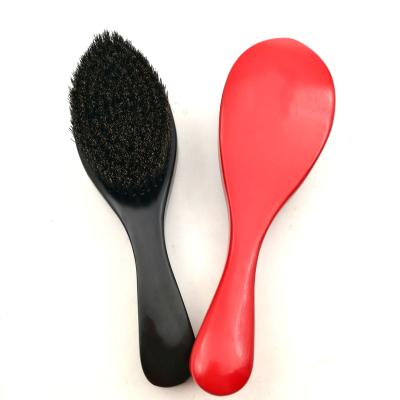 China Custom 360 Wave Wooden Curve Pad Logo Soft Hair Brush For Man for sale