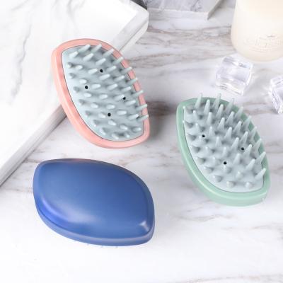 China New Style Silicone Shampoo Brush ABS Handle and Silicone Needle Hair Shampoo Brush Blue Pink Light Green for sale