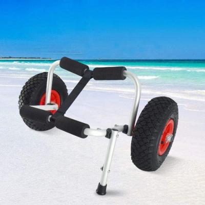 China Foldable Aluminum Trolley Cart Portable Folding Kayak Canoe Carrier On The Beach for sale