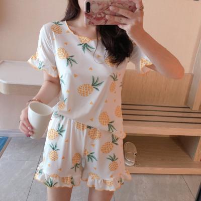 China Cheap High Quality QUICK DRY Women's Pijamas Sets With Shorts Women Pajamas Nightgown Cute Pictures Casual Sleepwear for sale