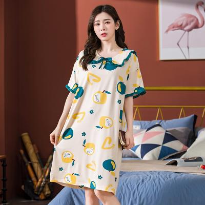 China Wholesale Cheap Wholesale Women's Polyester Fashion Nightgown Sleepwear Ladies Soft Nightgown Pajamas QUICK DRY for sale