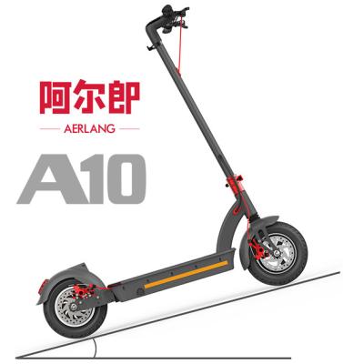 China Aerlang A10 Unisex Long Range 10 Inch Tubeless Tire 48v 36v Battery Power Electric Scooters For Adult for sale