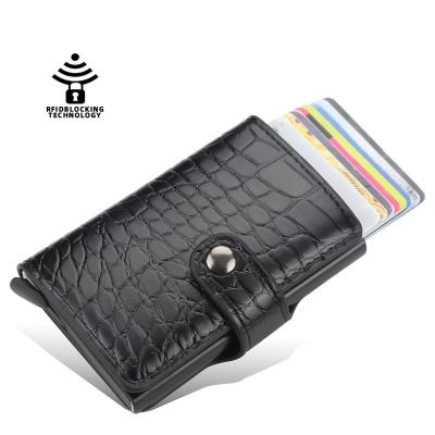 China OEM Support High Quality Custom Faux Leather RFID Wallet PU Leather Card Holder Rfid Blocking Custom Faux Leather for sale