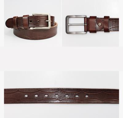 China Fashion.Casual.Business Custom Personalized Black Dark Brown Casual Men's Genuine Leather Belts For Men for sale