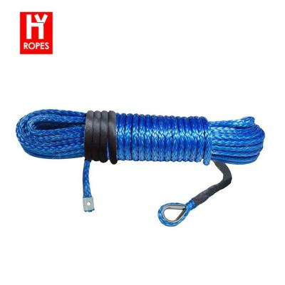 China Spectra AUTOMATIC fiber winch rope, synthetic rope 8mm, 4 utv winch winch line for sale