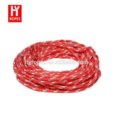 China Red White PET 8mm Spot Rope Sailing Boat Main Halyard Braided Em for sale