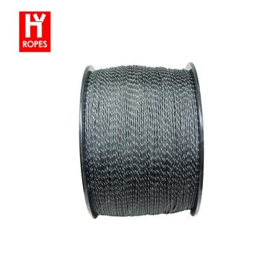 China UHMWPE-polyester 2.5 mm 3 mm 3 strand twisted polypropylene camping tent guy rope sale for sale