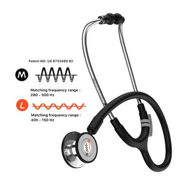 China Noise Resistant Fast Delivery Time Reusable Portable Double Sided Dual Audio Multifunctional Medical Stethoscope for sale