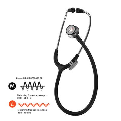 China Wholesale High Quality Noise Resistant Patented Dual Technology Hospital Audio Use Binaural Luxury Stethoscope for sale