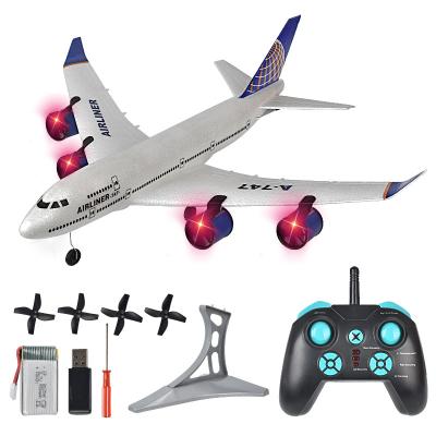 China 2.4G Radio 747 3 Way Gilder RC Airplane Gifts Auto Balancing Drone Remote Control RC Fighter Planes For Adult Kids Boys for sale