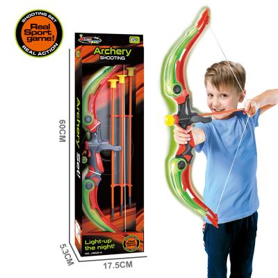 China Kids SHOOTING Archery Set with LED Lights Instant Archery Bow with 3 Suction Cups Arrows for Kids Outdoor Game for sale