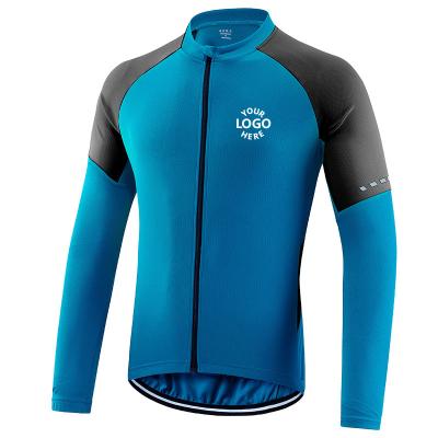 China Breathable Wholesale GBM Roadbike Wear Racing Bicycle For Men Long Zipper Full Sleeve Cycling Jersey Custom Logo for sale