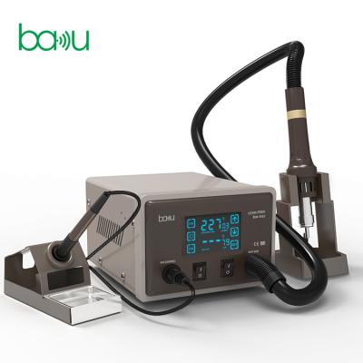 China hot air new product 15A(110V) soldering BAKU ba-9852 hot air rework station with LCD touch screen soldering stations for sale