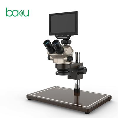 China BAKU ba-012 electron microscope for phone repair with LCD screen and HDMI 7.0 inch digital microscope binocular microscope for sale