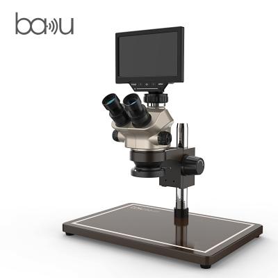 China BAKU high quality ba-012 integrated microscope for phone repair with LCD screen and HDMI 7.0 inch digital microscope binocular microscope for sale