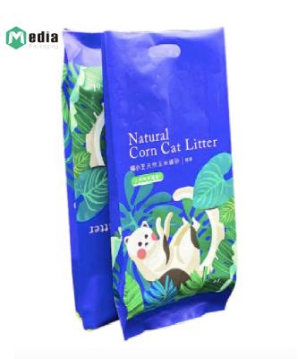 China 6L custom cat litter packaging Side Gusset biodegradable Plastic bags manufacturer for sale