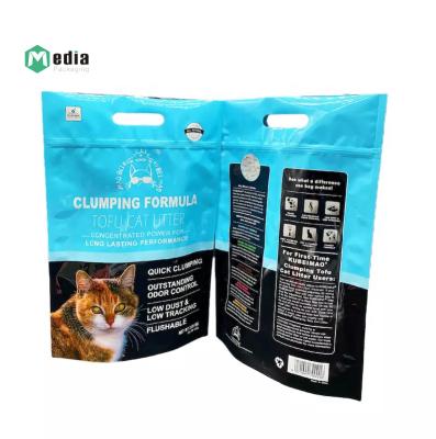 China Custom logo print tofu cat litter aluminum foil packaging plastic stand up cat food bag for sale