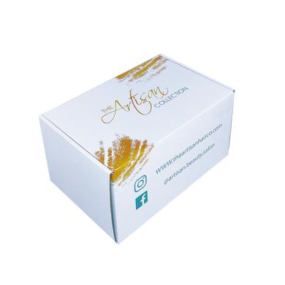 China Recycled Materials Custom Design White Packaging Custom Boxes With Logo High Quality Packing Box for sale